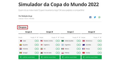 simulador copa do mundo 2022 ge|Como usar o simulador da Copa do Mundo 2022 do GE .